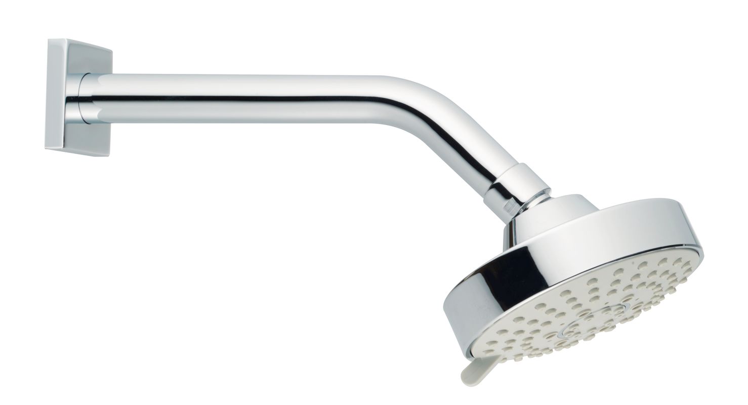 Schulte SH KOPFBRAUSE ALPHA_400 BRAUSEARM: 200, 1/2", D: 100, CHR, 85 x 100 x 240 x 200 mm, Farbe chrom Bild 1