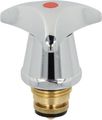 Schulte Oberteil, Gewindeanschluss 1/2", mit Metallgriff Trecorn, warm, Farbe silberfarben Bild 2