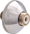 Schulte S-Anschluss 1/2" x 3/4", mit Schalldaempfer und Rosette, Farbe silberfarben Bild 2