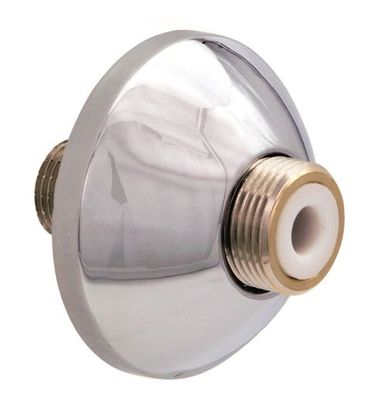 Schulte S-Anschluss 1/2" x 3/4", mit Schalldaempfer und Rosette, Farbe silberfarben Bild 2