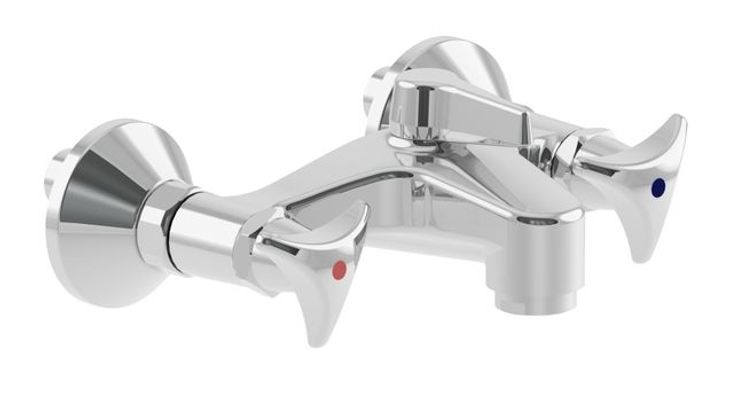 Schulte SH WA.ARM.ZWEIGR. CLASSIC-LINE_2 TRECORN GR, O. BRGARN 1/2" CHROM, Farbe grau Bild 2