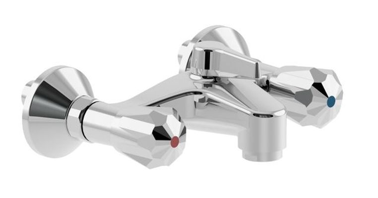 Schulte SH WA.ARM.ZWEIGR. CLASSIC-LINE_2 PRINCESS-LUXUS, O. BRGARN 1/2"CHR, Farbe grau Bild 2