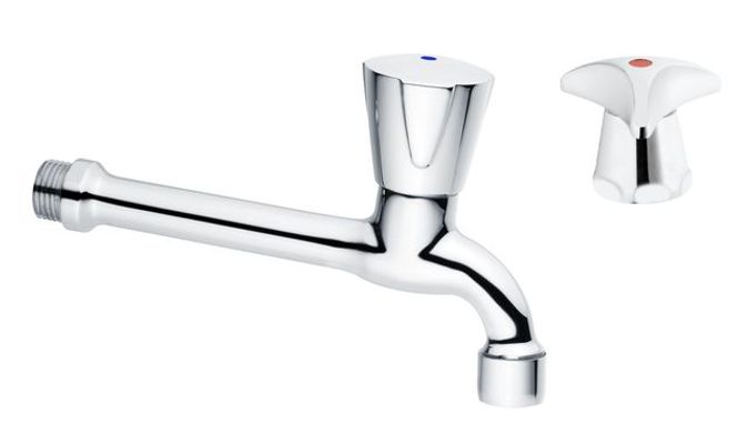 Schulte SH AUSLAUFVENTIL CLASSIC-LINE_2 TRECORN, AUSL. 160, 1/2" KALT CHR, Farbe chrom Bild 2
