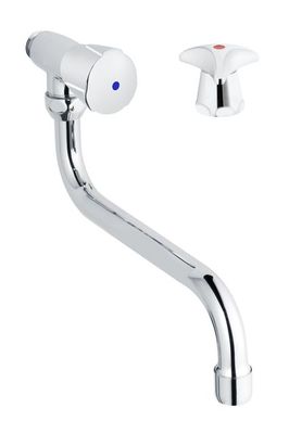 Schulte SH WANDSCHWENKVENT.CLASSIC-LINE_2 TRECORN, S-AUSL. 200,1/2" KALT CHR, Farbe chrom Bild 2