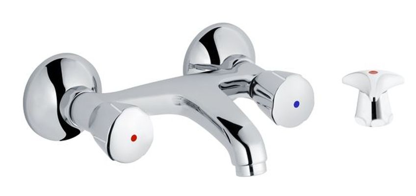 Schulte SH WANDARM. ZWEIGR.CLASSIC-LINE_2 TRECORN, AUSLADUNG: 170, 1/2" CHR, Farbe chrom Bild 2
