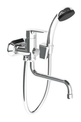 Schulte SH WANNENARMATUR EHM ALPHA_350 STICHMAss 45MM, M. BRAUSESET, CHR, Farbe chrom Bild 2