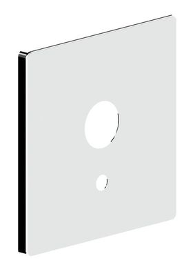 Schulte Rosette für UP-Badearmatur,180 mm, eckig, für Kartusche 44 mm, Farbe silberfarben Bild 2