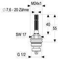 Schulte Innen-Oberteil 1/2" Bild 6