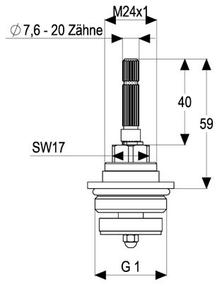 Schulte Innen-Oberteil G 1" Bild 6