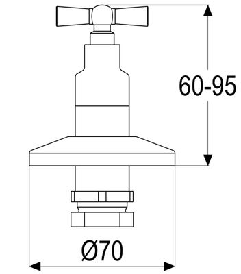 Schulte SH SICHTTEIL CLASSIC-LINE_2, FÜR UPV M. STECKSCHL, MIT VAR. ET, Farbe chrom Bild 4