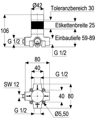Schulte SH 2/3 WEGE UMSTELLUNG ALPHA_400 1 ANSCHLUSS, 3 ABGÄNGE, 1/2" Bild 5