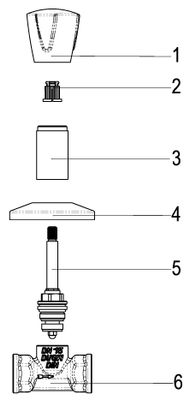 Schulte SH UNTERPUTZVENTIL CLASSIC-LINE_2, M. GEW.ANSCHL. 1/2" WARM, Farbe grau Bild 3