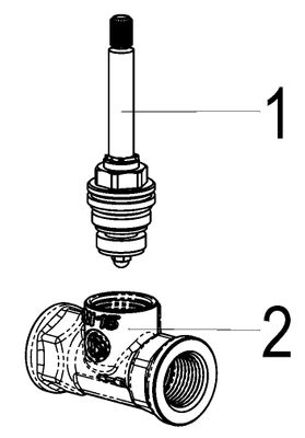 Schulte SH UNTERPUTZVENTIL CLASSIC-LINE_2, MIT GEWINDEANSCHLUSS 1/2", Farbe grau Bild 3
