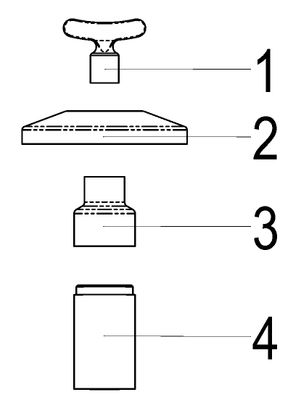 Schulte SH UP SICHTTEILE CLASSIC-LINE_2, FÜR UP-VENT, MIT STECKSCHL. CHROM, Farbe grau Bild 3