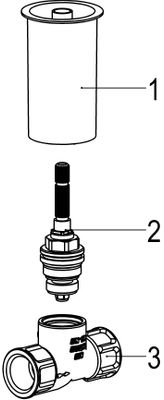 Schulte SH UNTERPUTZVENTIL CLASSIC-LINE_2 1/2", FÜR VARIABLE EINBAUTIEFE, Farbe grau Bild 3