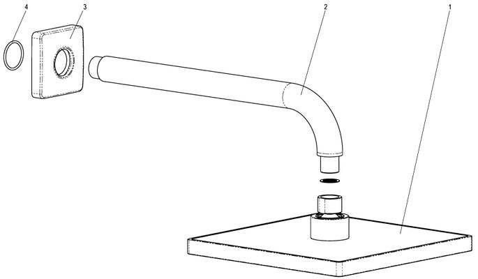 Schulte SH REGENBRAUSE ALPHA_400, MIT WANDANB. 1/2", D: 200, 115 x 200 x 400 x 300 mm, Farbe chrom Bild 3