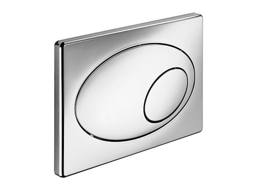 Schell WC-Betätigungsplatte Zweimengenspülung, ovale Bet, Farbe silberfarben Bild 2