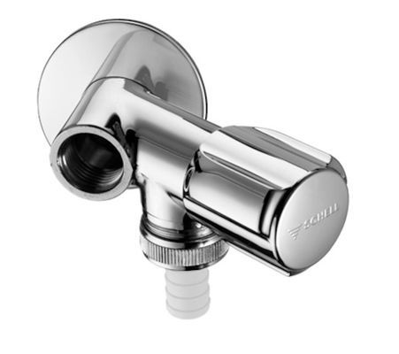 P&M Geräte-Anschlussventil 1/2" mit RV für einfache Zapfstelle, Farbe chrom Bild 2