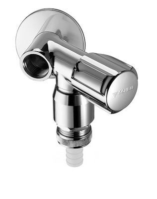 P&M Geräte-Anschlussventil 1/2" mit RV u.Belüfter für einf.Zapfstelle, Farbe chrom Bild 2