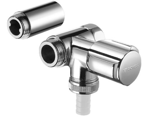 P&M Geräte-Anschlussventil 3/4" mit RV für Wandbatterien 1/2" rechts, Farbe chrom Bild 2