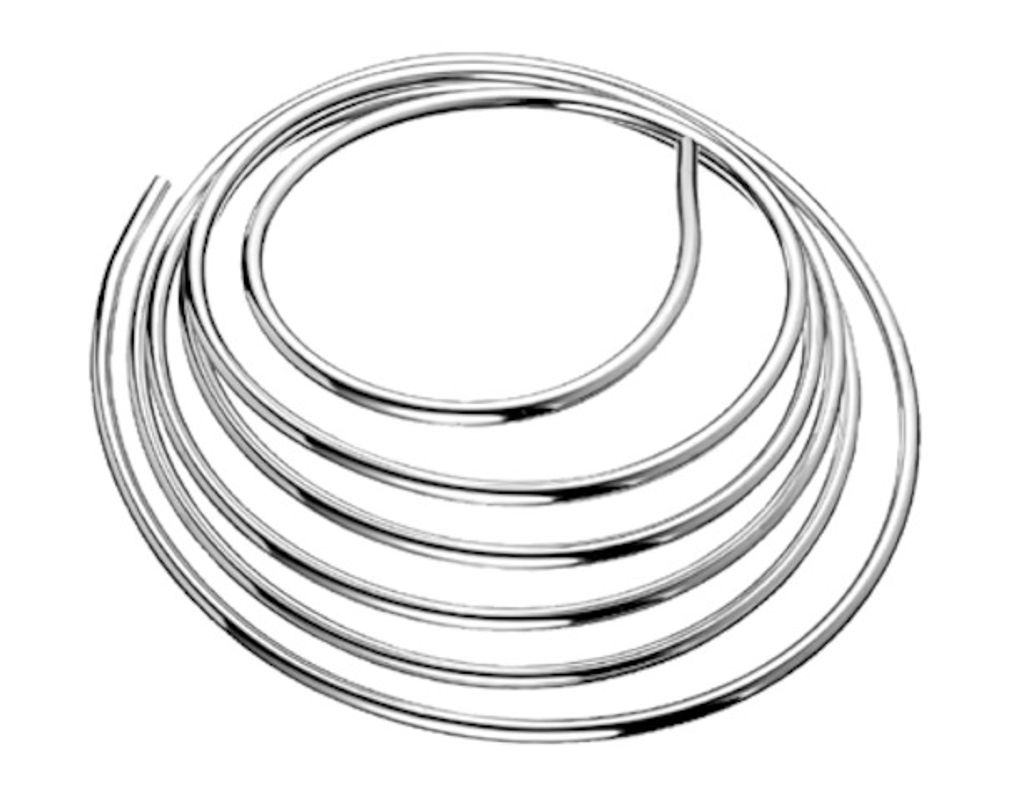 Schell Kupferrohr 10 mm verchromt je 5 Meter (in Ringen), 5000 mm, Farbe chrom Bild 1