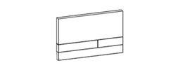 Schell WC-Betätigungsplatte LINEAR, mit Zweimengenspülung, 168 x 255 x 23 mm, Farbe weiß Bild 3