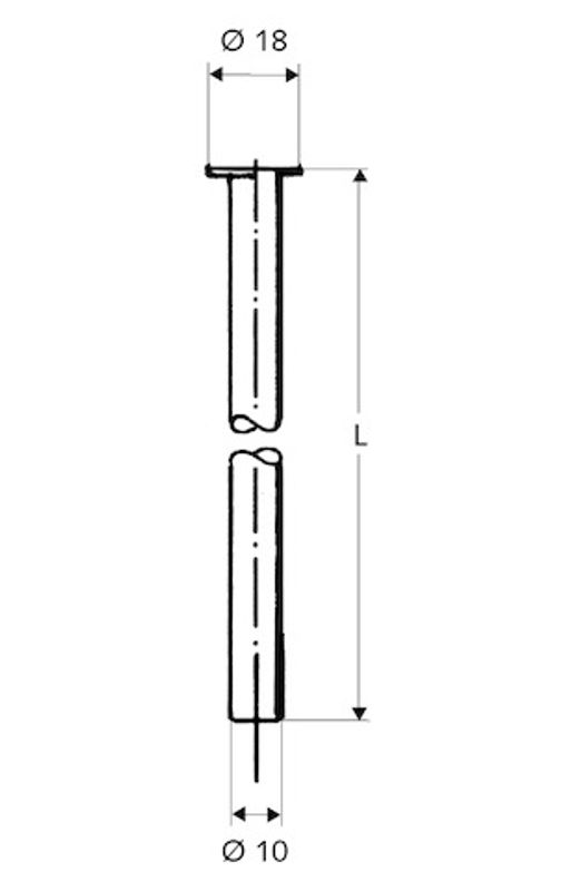 Schell Kupferrohr 10 x verchromt, mit Bördel 1/2", 300 mm, Farbe chrom Bild 1