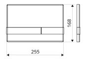 Schell WC-Betätigungsplatte LINEAR, mit Zweimengenspülung, 168 x 255 x 23 mm, Farbe weiß Bild 2