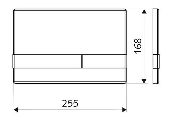 Schell WC-Betätigungsplatte LINEAR, mit Zweimengenspülung, 168 x 255 x 23 mm, Farbe weiß Bild 3