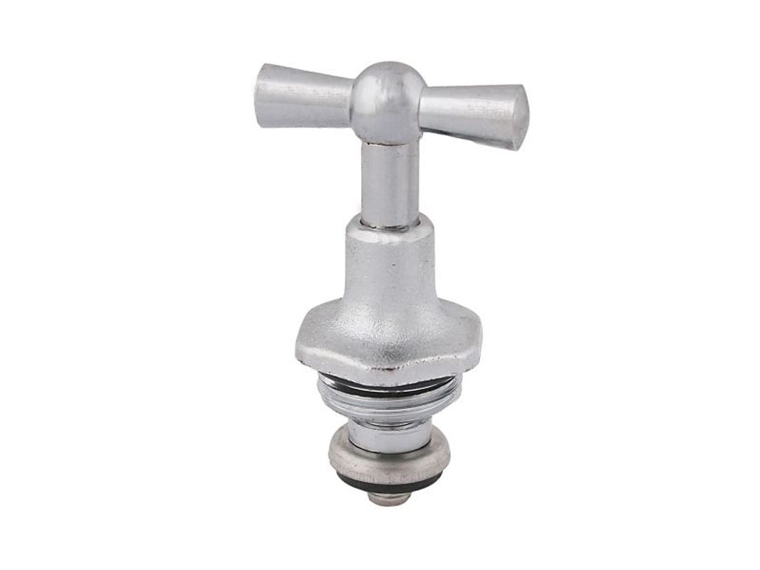 Schloesser Oberteil, mit Knebel 3/4" halbverdeckt, matt-, DN 20, Farbe silberfarben Bild 1