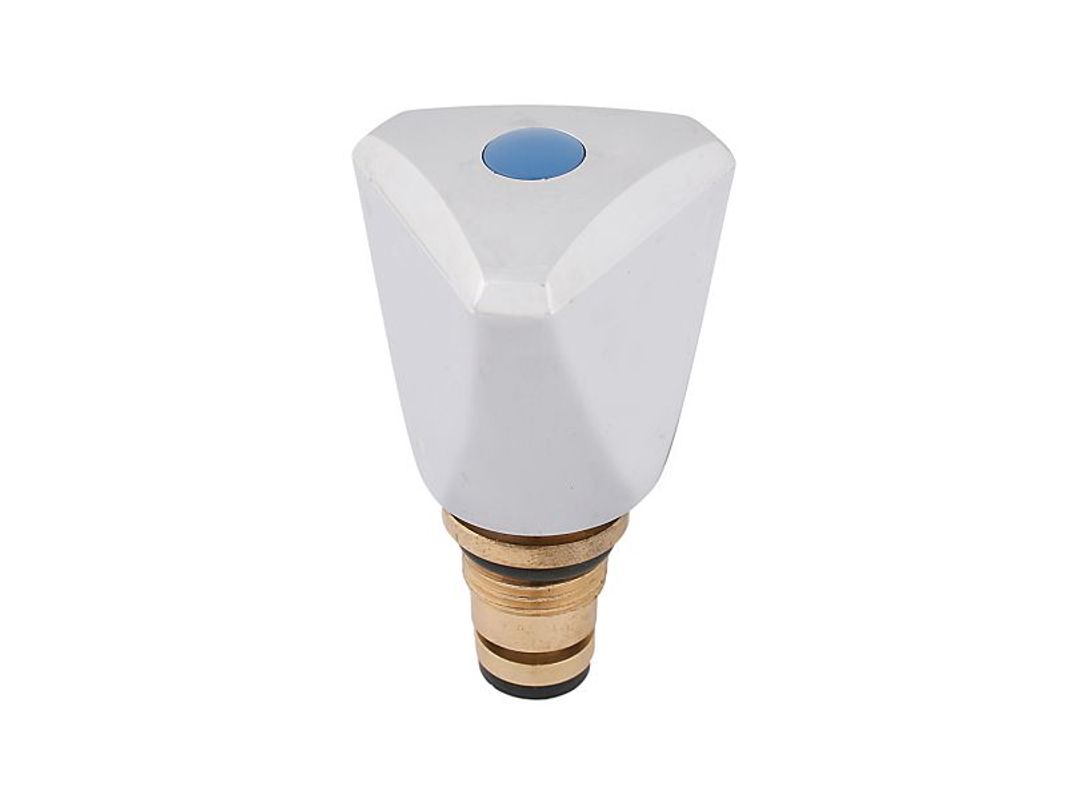 Schloesser JS SANITAER-OT M.RüCKSCHLAGKEGEL 3-KT.-GRIFF, 3/8", POL.CR, DN 10, Farbe blau Bild 1