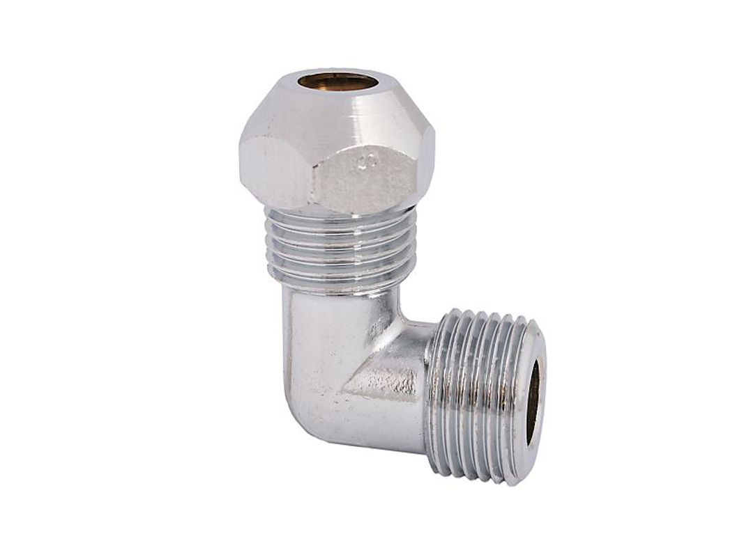Schloesser JS WINKEL M. 1 QüTSCHVERSCHRAUB,1/, 2" x 1 /, 2" x 12MM, VERCHROMT, DN 12, Farbe chrom Bild 1