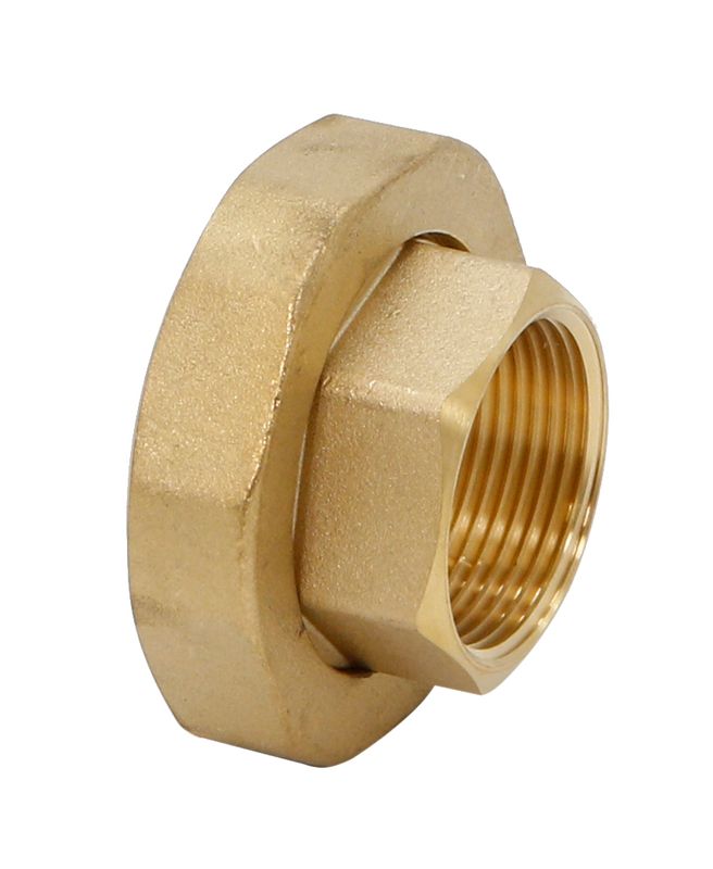 Schloesser Abgangsverschraubung für Abzweig-T-Ventile 1 1/4" x 1 1/4" für Stahlrohr, Material Messing Bild 1