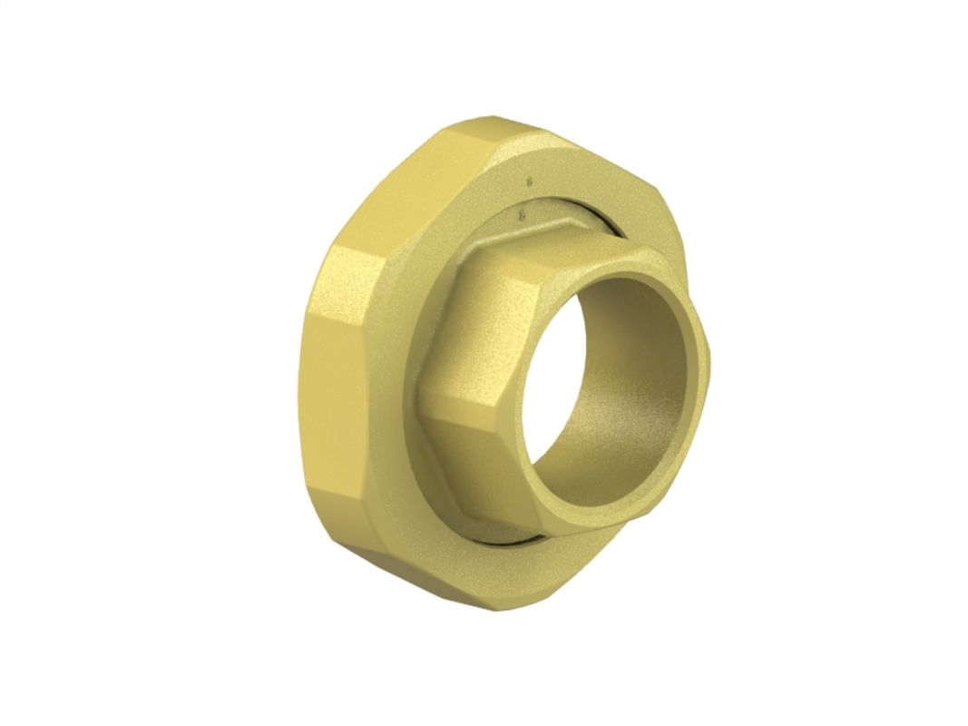 Schloesser Abgangsverschraubung für Abzweig-T-Ventile 2" x 1 1/2" für Stahlrohr, Material Messing Bild 1