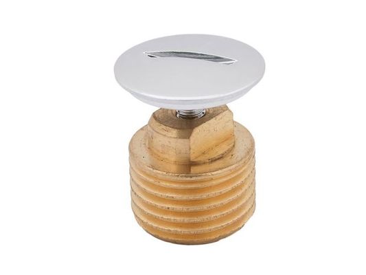 Schloesser Verschlussstopfen, mit verchromter Schlitzschraube 1/2", Farbe silberfarben Bild 2