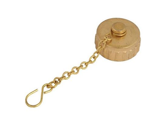 Schloesser JS VERSCHLUSSKAPPE, MIT KETTE,3/4", DN 20, Material Messing Bild 2