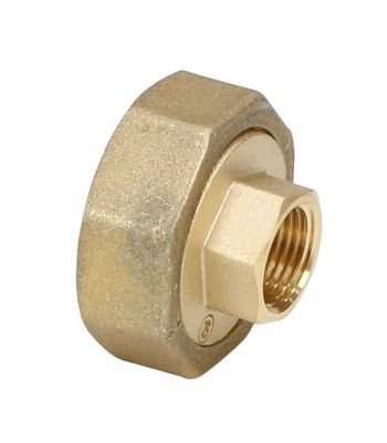 Schloesser Abgangsverschraubung für Abzweig-T-Ventile 1" x 1/2" für Stahlrohr, Material Messing Bild 2