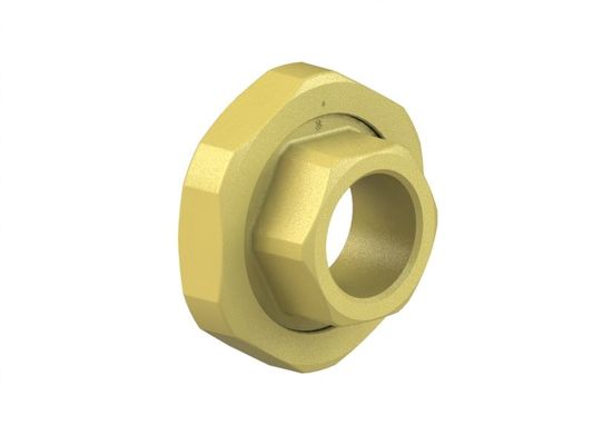 Schloesser Abgangsverschraubung für Abzweig-T-Ventile 2" x 1 1/4" für Stahlrohr, Material Messing Bild 2