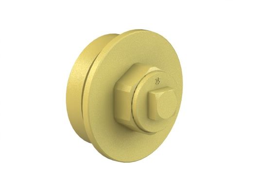 Schloesser Abschlussstopfen 1 1/2" links messing für Abzweig-T-Ventile, Material Messing Bild 2