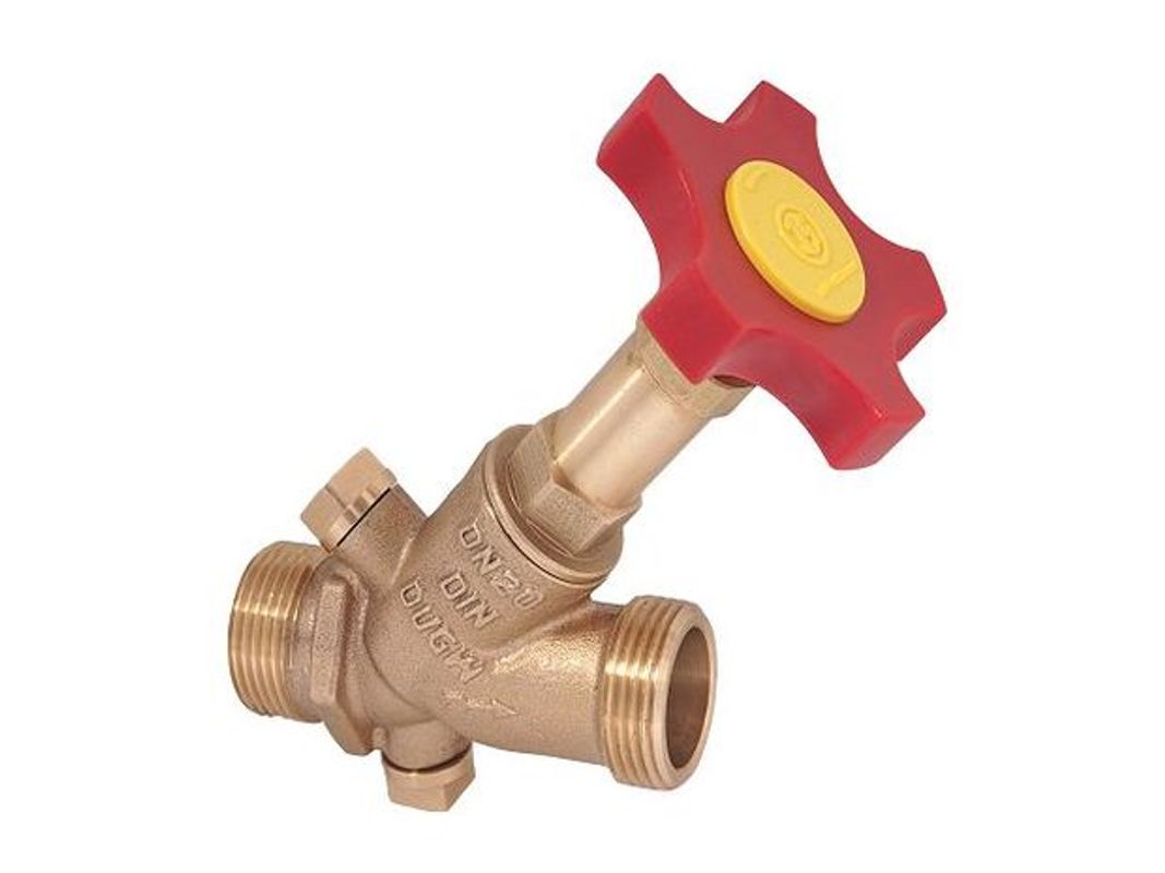 Schloesser Schlösser Freistromventil Rotguss 2 x 2 3/8" AG, mit Stopfen, nichtst.Spindel, DN 50 Bild 1