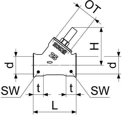 Schloesser JS RüCKSCHLAGVENTIL, SCHRAEGSITZ MUFFENANSCHLUSS, G 1 1/2", DN 40 Bild 4