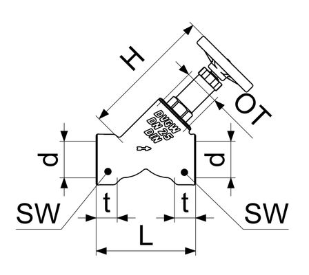 Schloesser JS FREISTROMVENTIL, MUFFENANSCHL. O.ENTL, N.ST.SP, IG 3", PTFE, DN 80 Bild 4