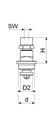 Schloesser Steckschlüsseloberteil 1/2", DN 15, Farbe silberfarben Bild 4