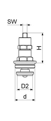 Schloesser Steckschlüsseloberteil 3/4", DN 20, Farbe silberfarben Bild 4
