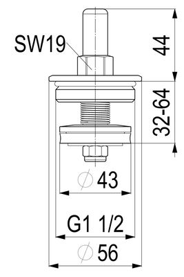 Schloesser Oberteil, zu Rückschlagventil, mit Gewinde- und Lötanschluss 1 1/2" Bild 4