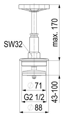 Schloesser Oberteil, mit Handrad 2 1/2", für Schraegsitzventile, Material Messing Bild 5