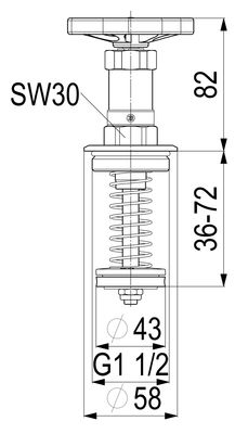 Schloesser Oberteil, mit Handrad 1 1/2", für KFR-Ventil mit nichtsteigender Spindel, Material Messing Bild 4
