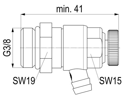 Schloesser Entleerungsventil 3/8", Material Messing Bild 3