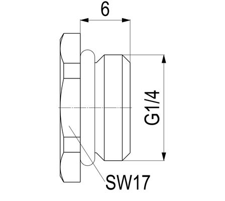 Schloesser Entleerungs-Stopfen 1/4", mit O-Ring, Material Messing Bild 3