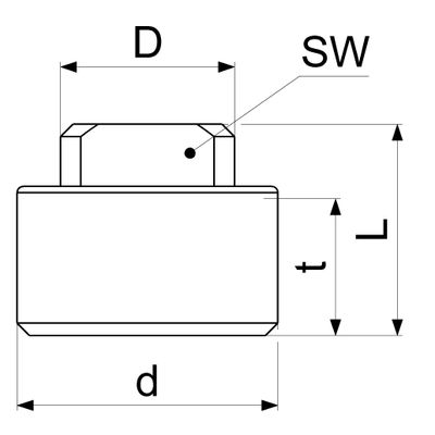 Schloesser Verschlussstopfen, mit verchromter Schlitzschraube 1/2", Farbe silberfarben Bild 3